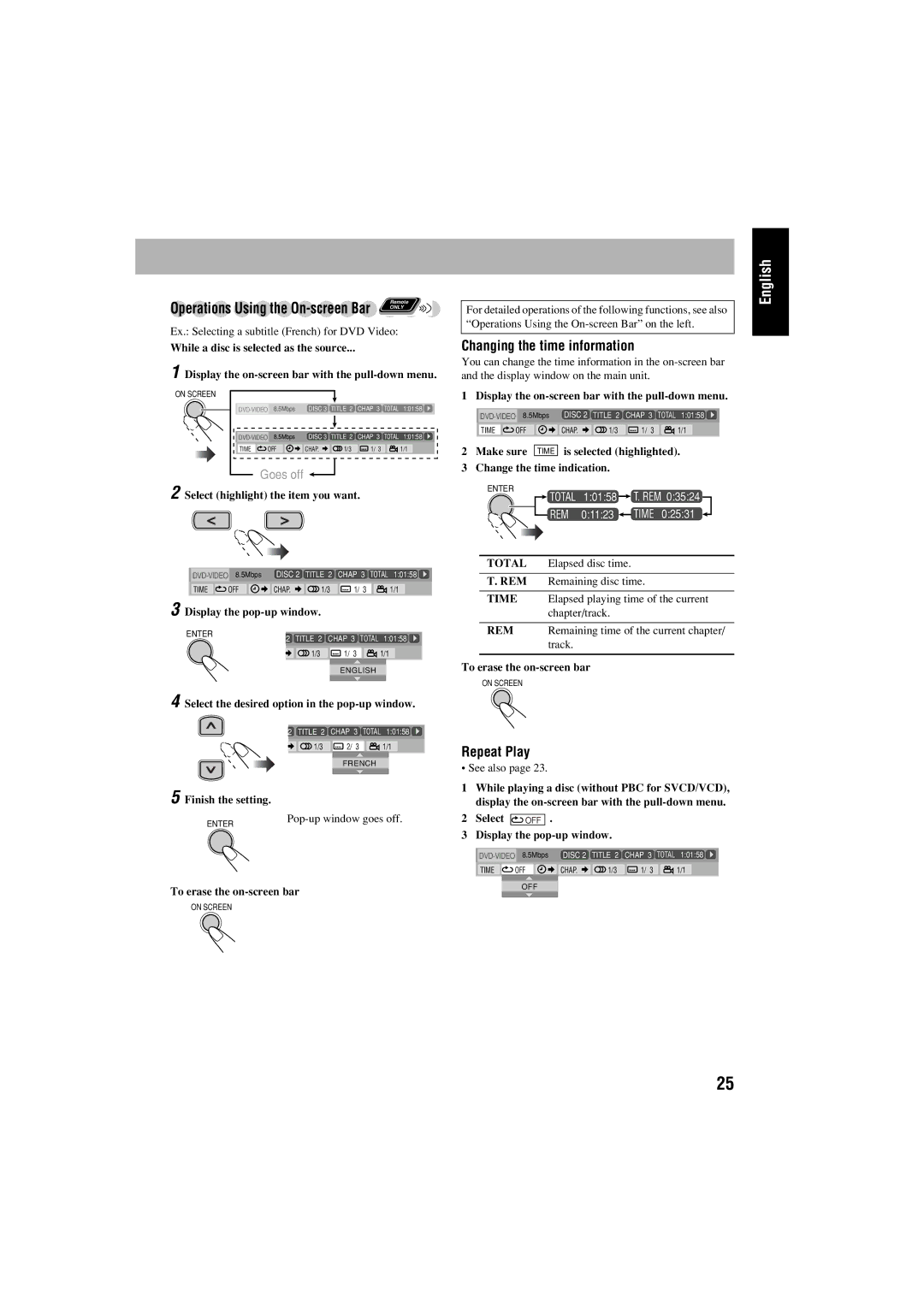 JVC FS-S77B/FS-S77S manual Pop-up window goes off 