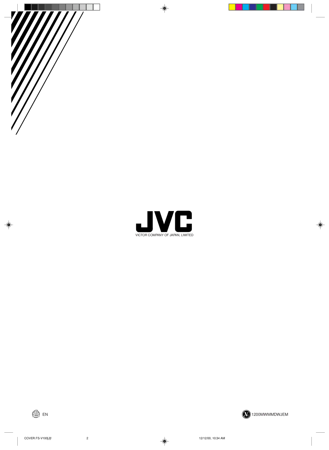 JVC FS-V100 manual 1200MWMMDWJEM 