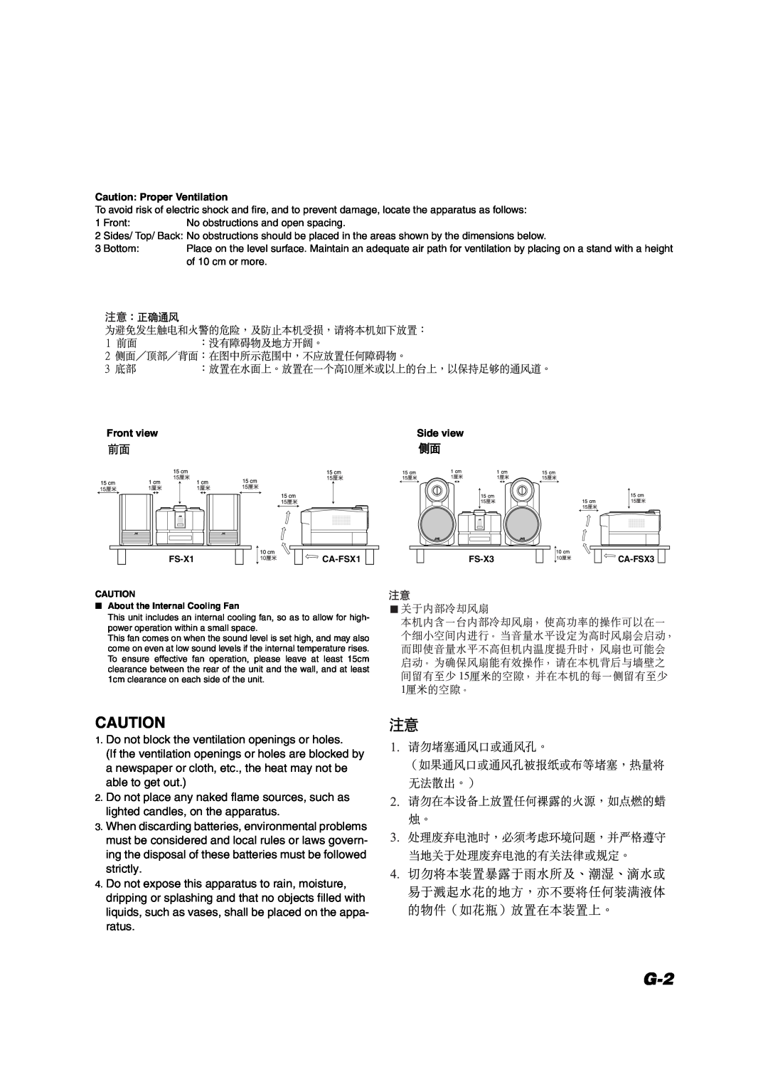 JVC FS-X1, FS-X3 manual 