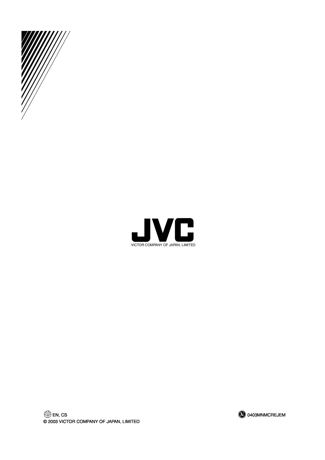 JVC FS-X1, FS-X3 manual En, Cs, 0403MNMCREJEM, Victor Company Of Japan, Limited 