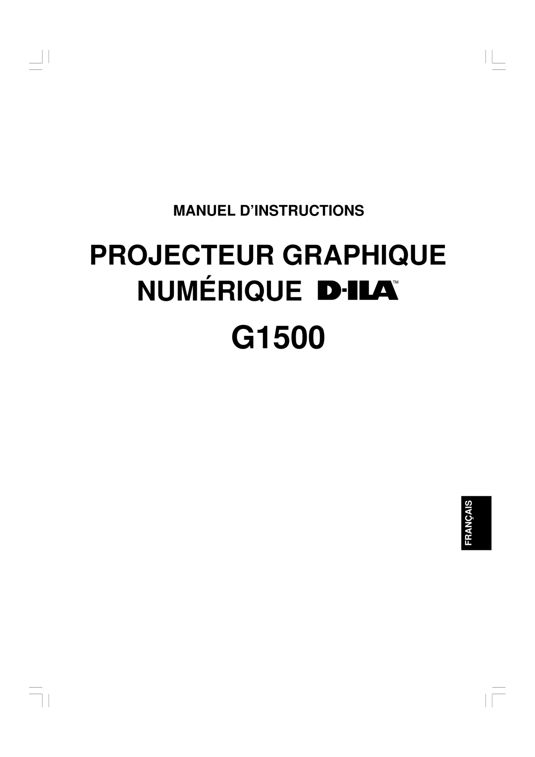 JVC G1500 manual Projecteur Graphique Numérique 