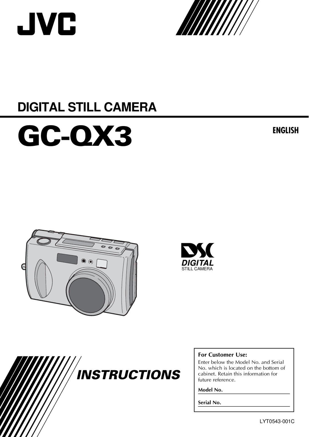 JVC GC-QX3 manual For Customer Use 