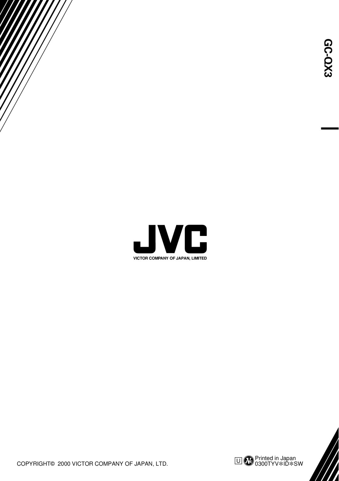 JVC GC-QX3 manual 