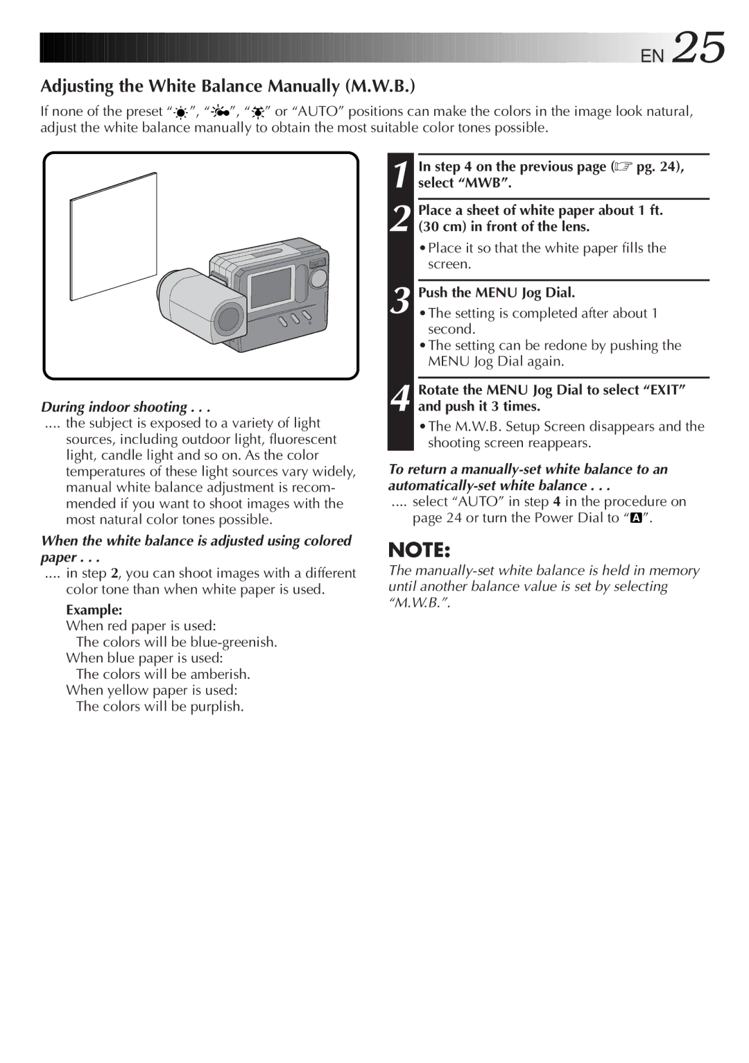 JVC GC-S1 manual 