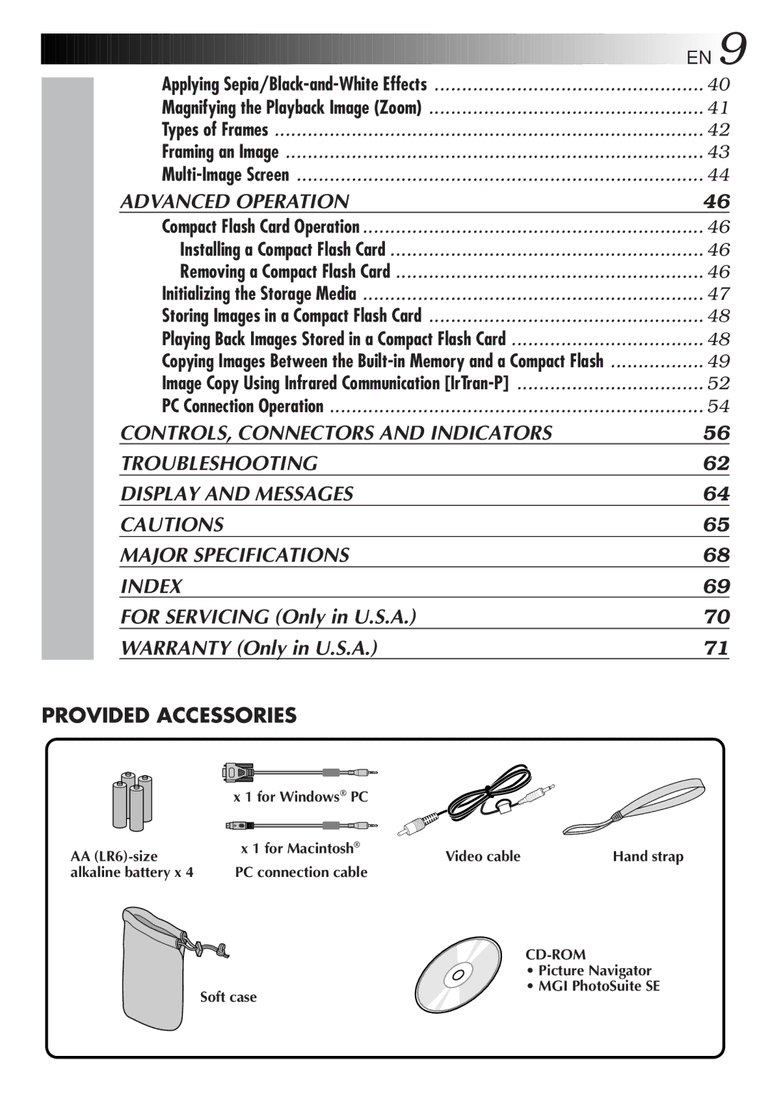 JVC GC-S1 manual Playing Back Images Stored in a Compact Flash Card, Image Copy Using Infrared Communication IrTran-P 