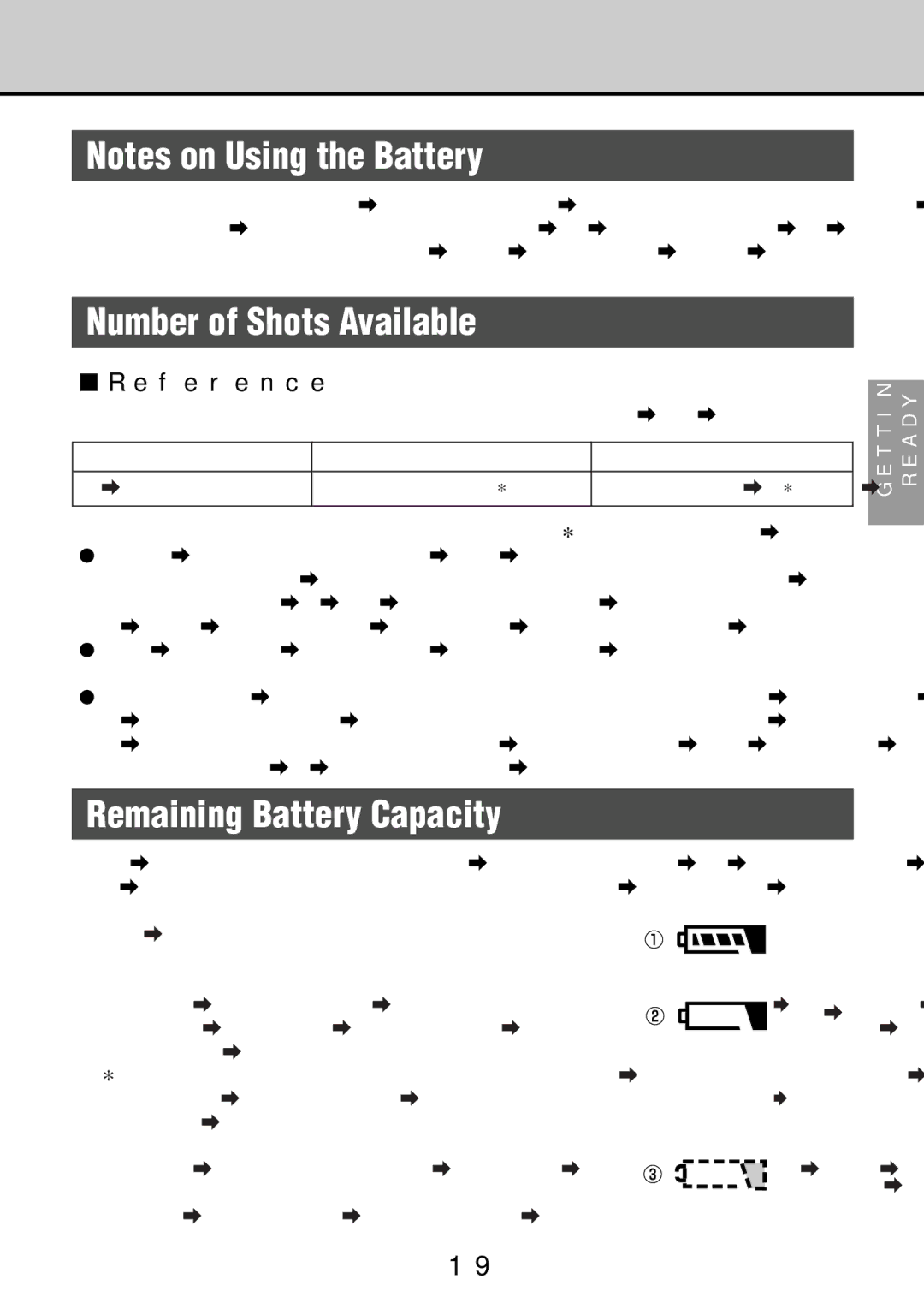 JVC GC-S5 manual Number of Shots Available, Remaining Battery Capacity 