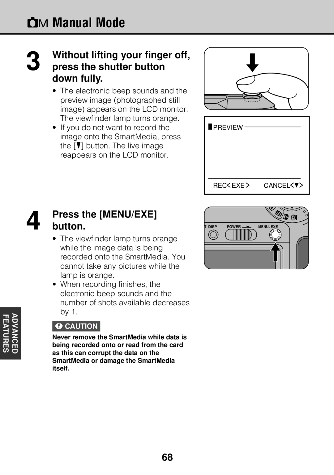 JVC GC-S5 manual Manual Mode 