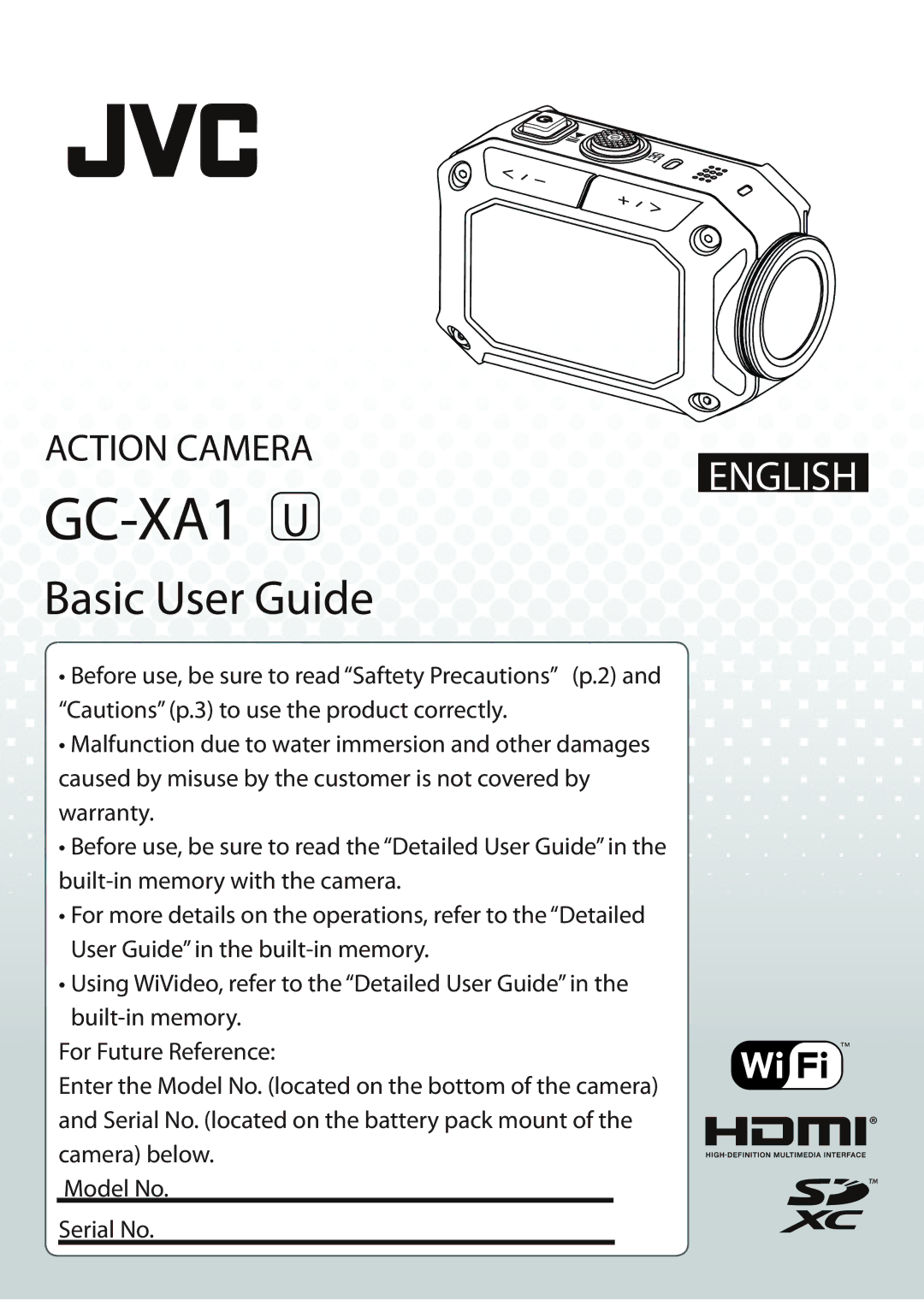 JVC GC-XA1BUS, GCXA1BUS manual 