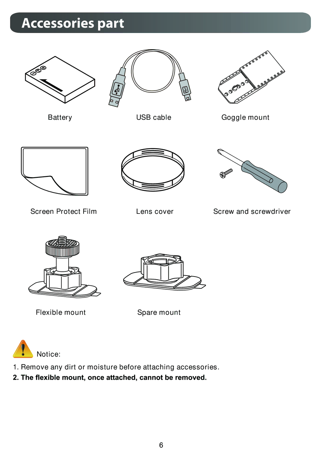 JVC GC-XA1BUS, GCXA1BUS manual Accessories part 