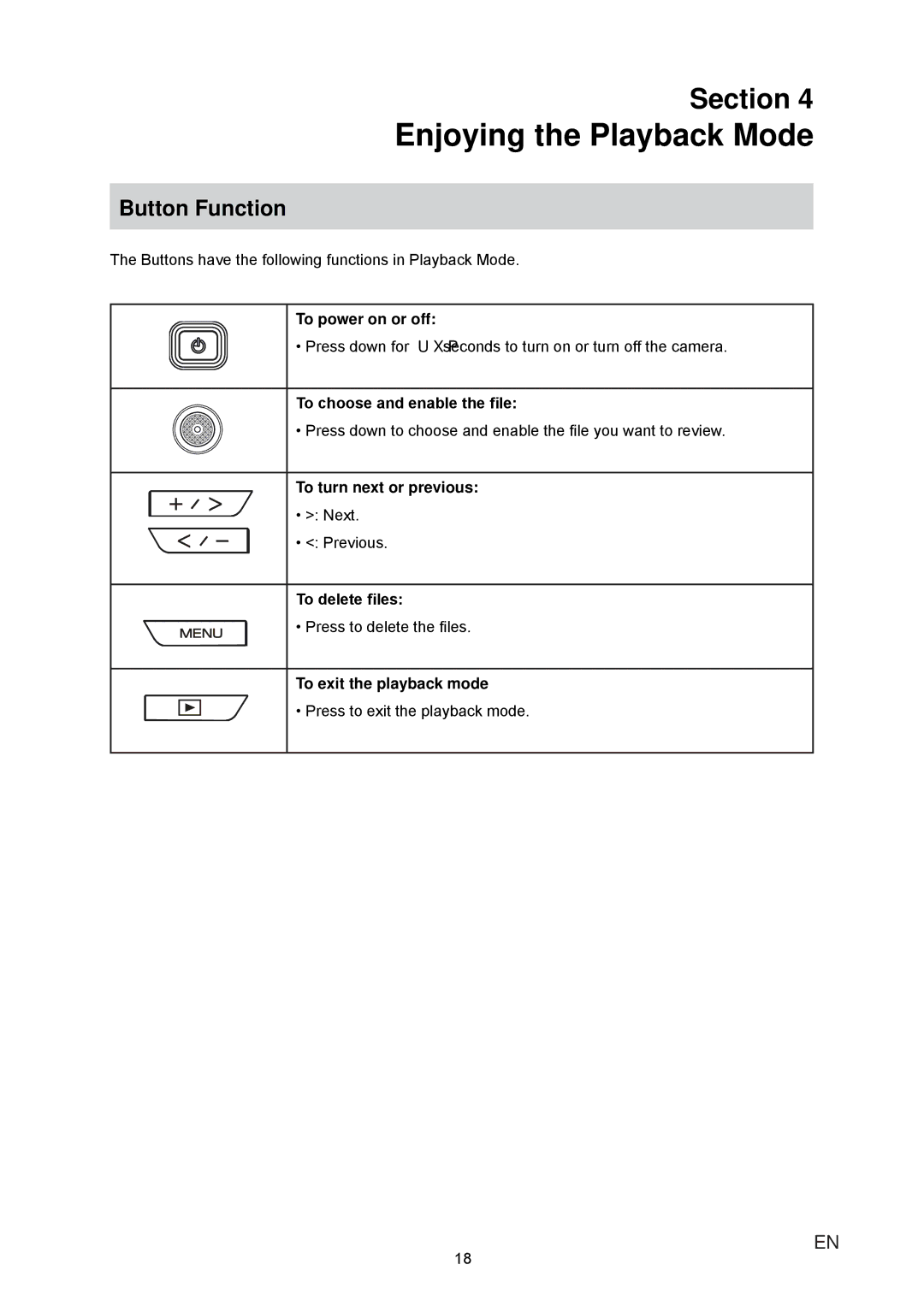 JVC GC-XA1 manual Enjoying the Playback Mode, To choose and enable the ﬁle, To turn next or previous, To delete ﬁles 