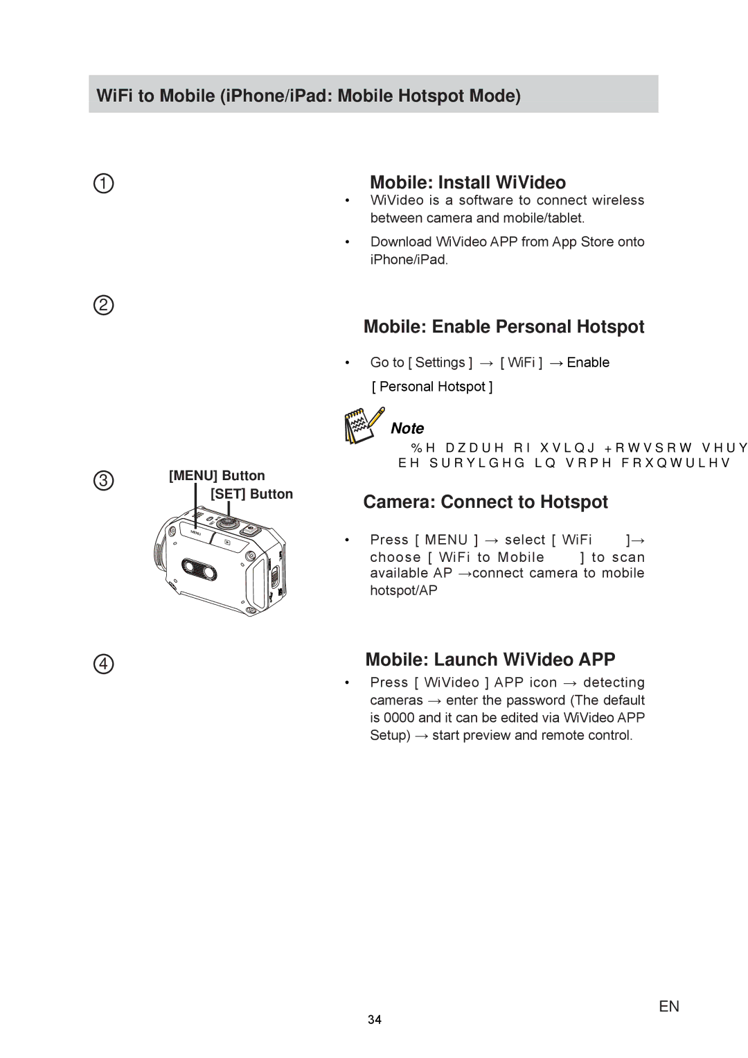 JVC GC-XA1 WiFi to Mobile iPhone/iPad Mobile Hotspot Mode, Mobile Enable Personal Hotspot, Camera Connect to Hotspot 