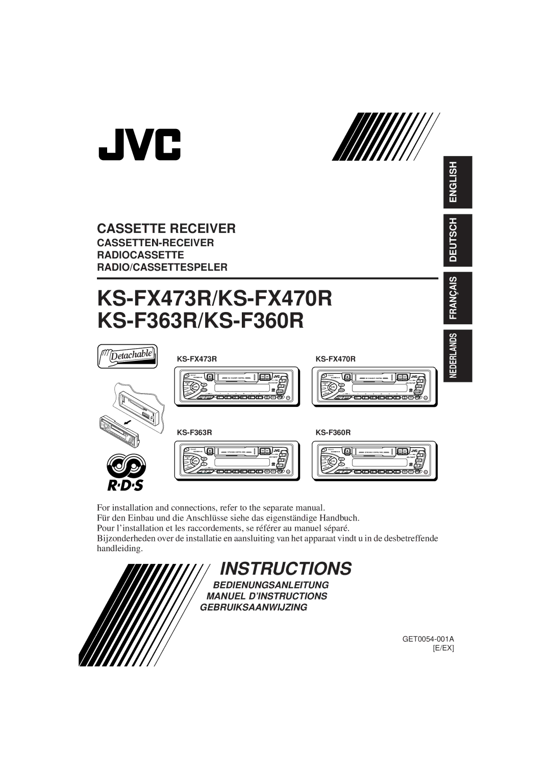 JVC manual KS-FX473R/KS-FX470R, GET0054-001A E/EX 