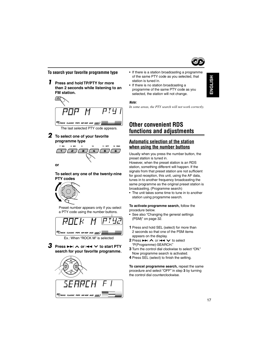 JVC GET0125-001A manual To activate programme search, follow the procedure below 