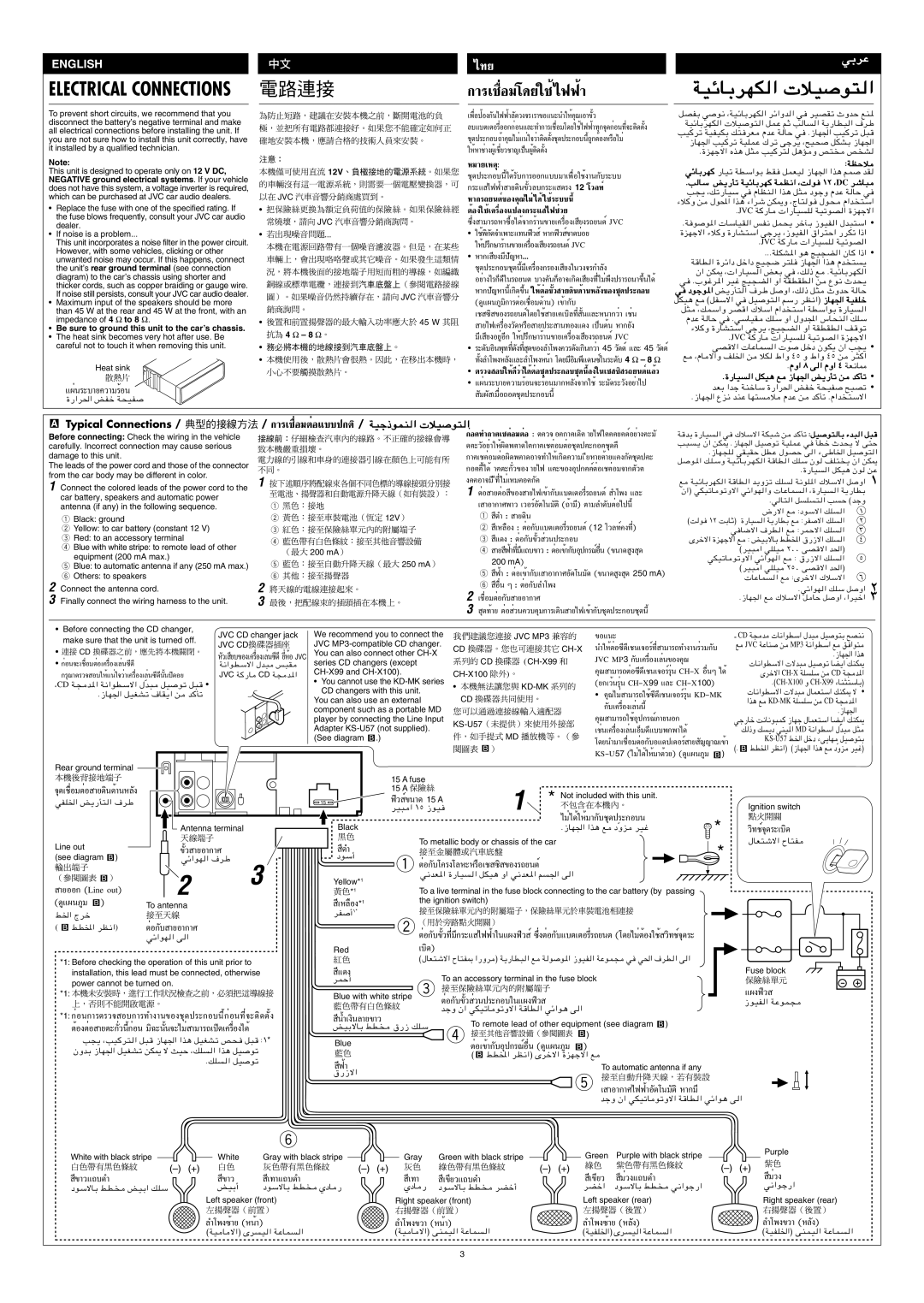 JVC GET0139-001A, KS-FX771 manual 12V 