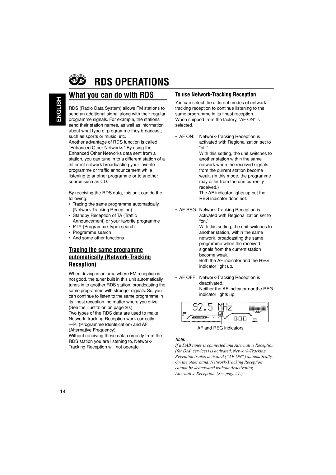 JVC GET0200-002A, GET0199-005A, GET0199-001A, GET0200-001A manual RDS Operations 