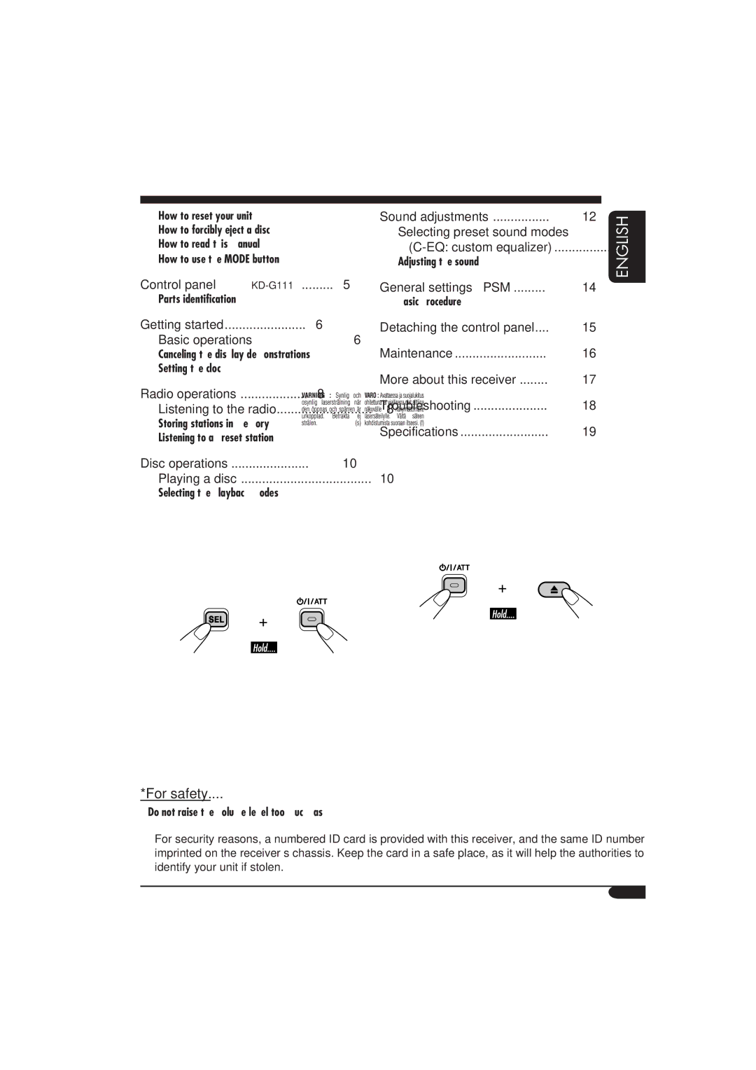 JVC GET0253-003A manual Contents 