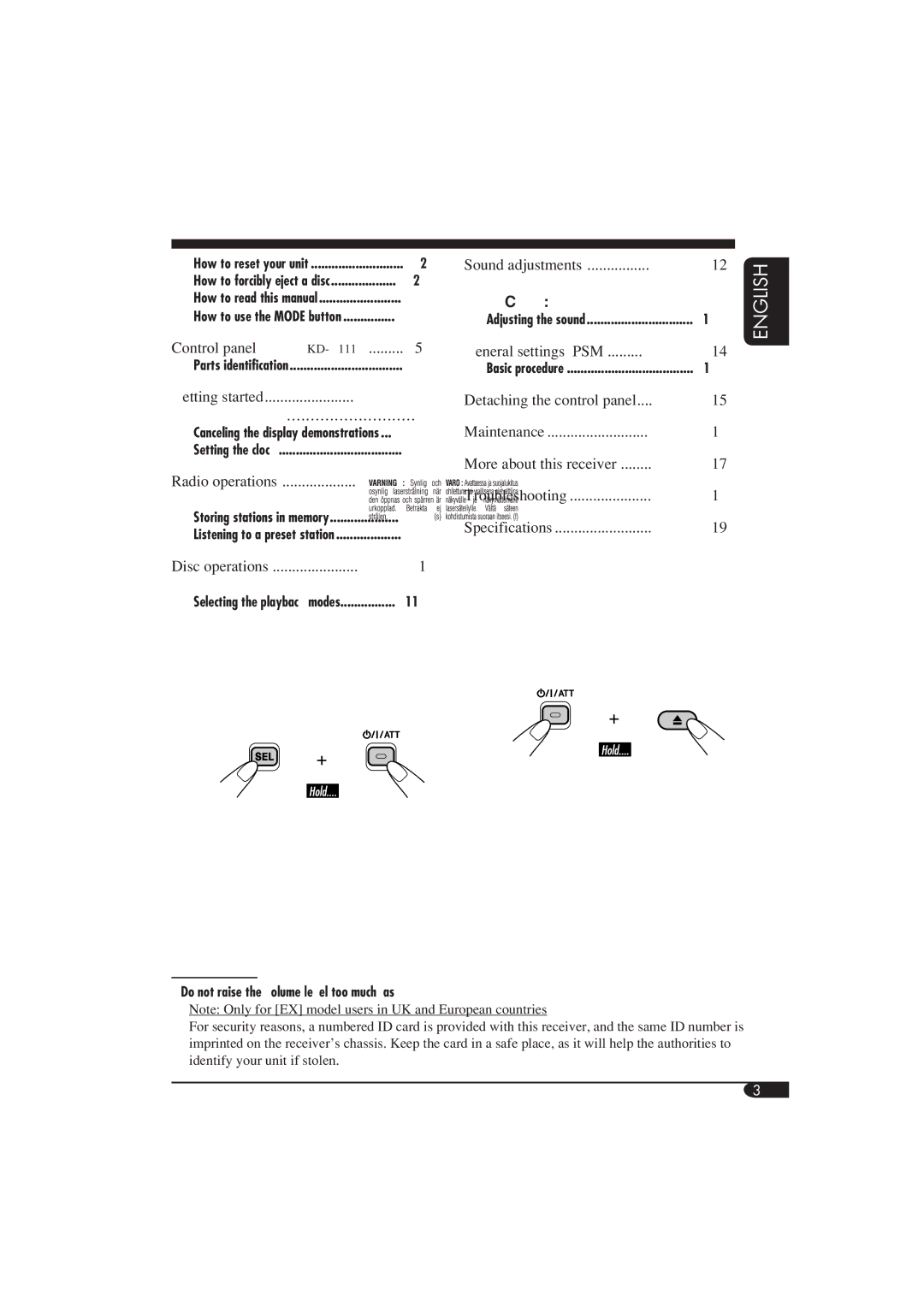 JVC GET0253-003A manual Contents 