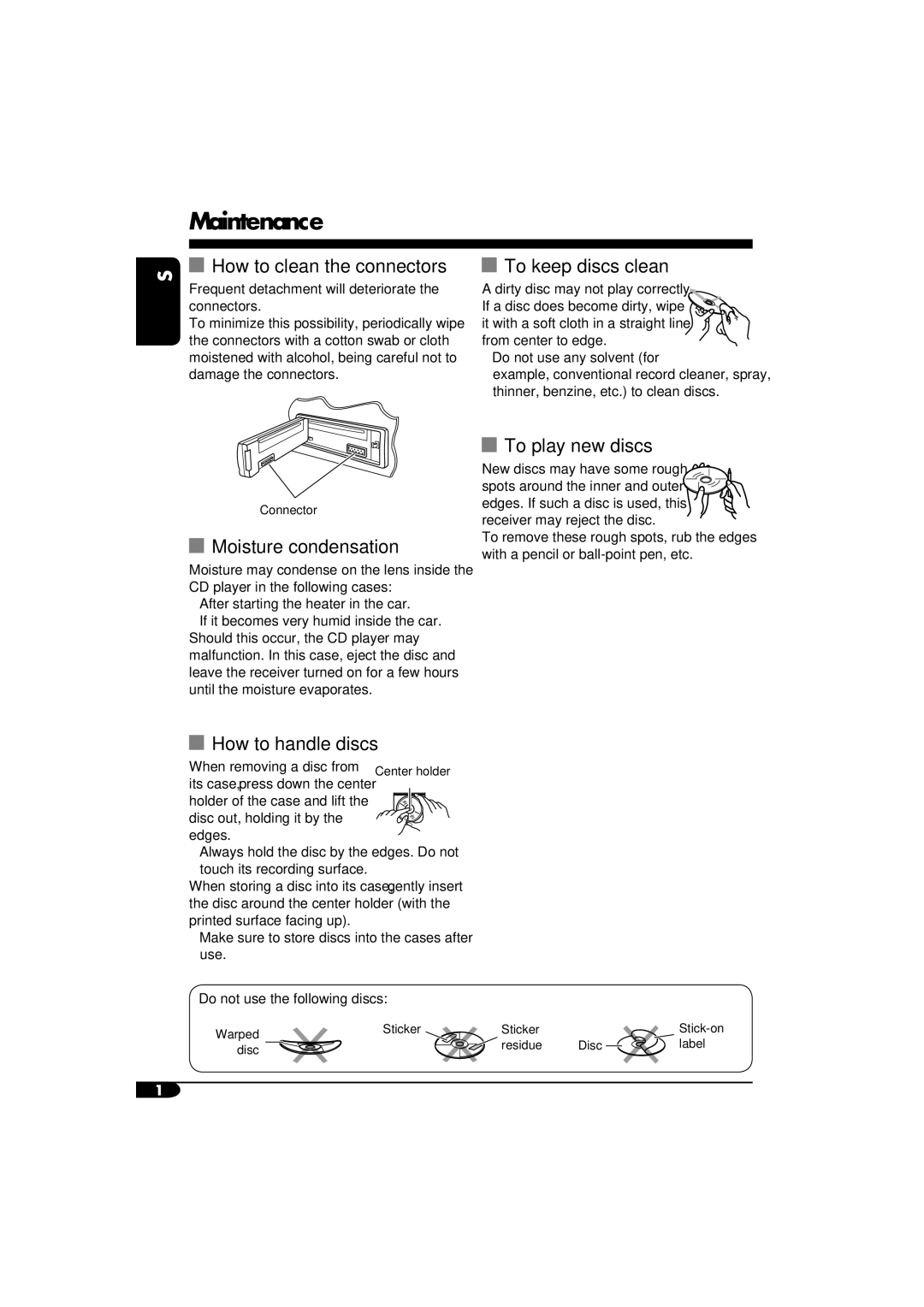 JVC GET0253-003A manual When removing a disc from 