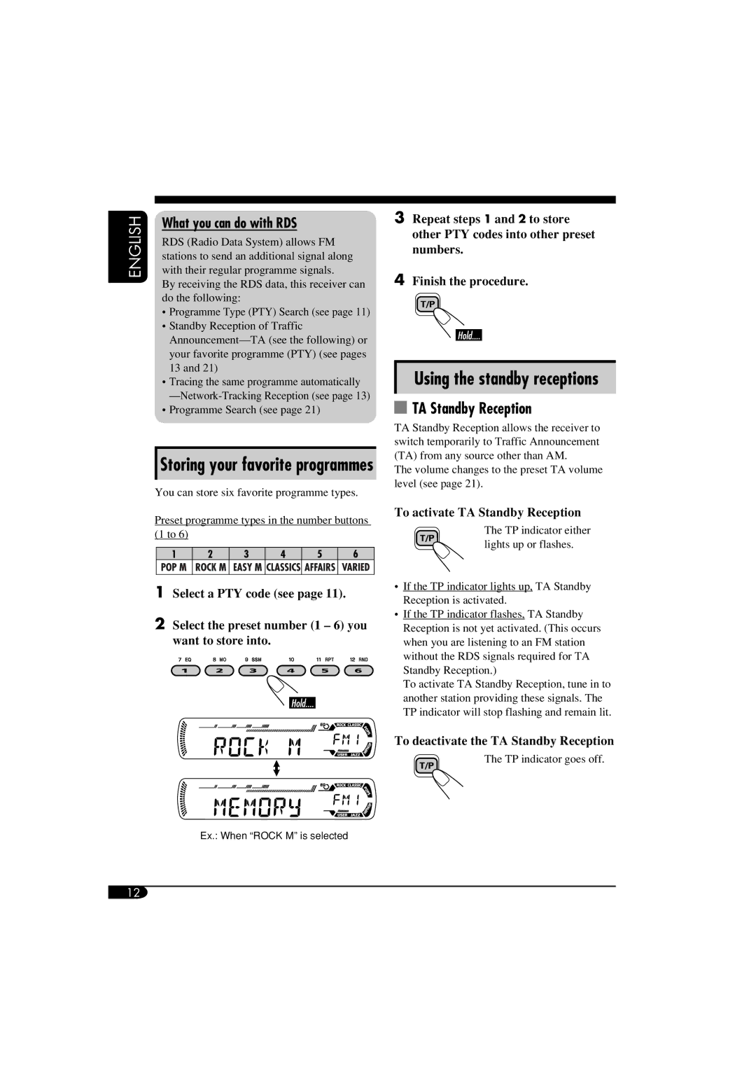 JVC GET0260-003B manual Standby Reception of Traffic 