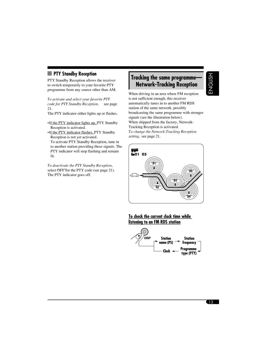 JVC GET0260-003B manual PTY Standby Reception 