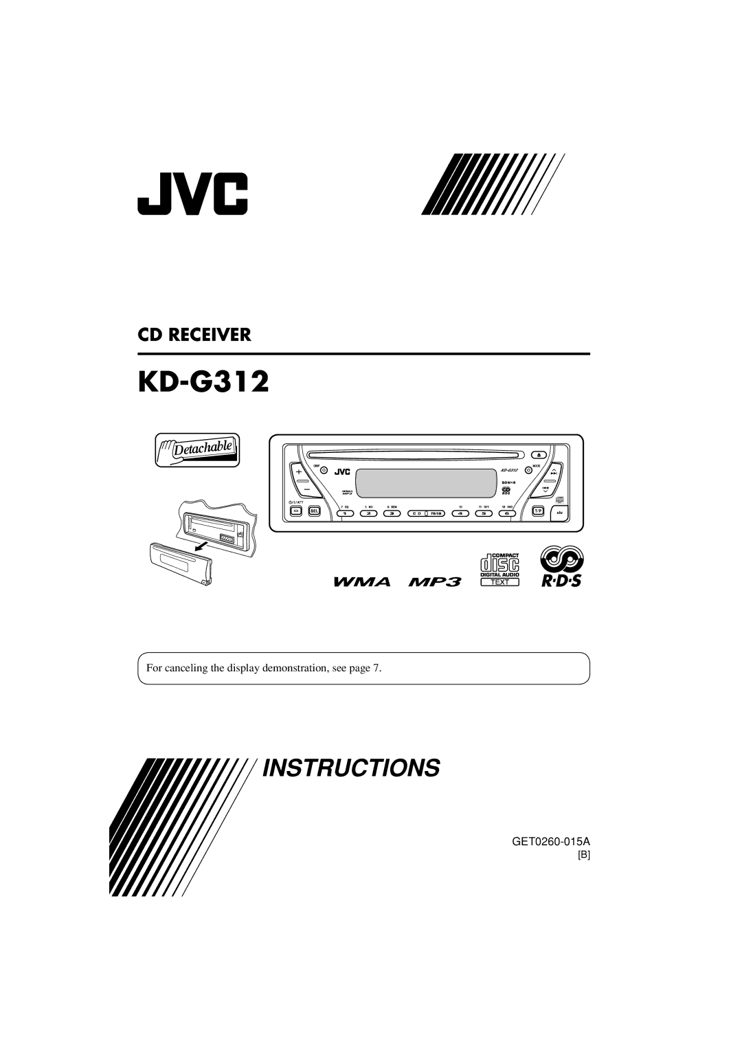 JVC GET0260-015A manual KD-G312 