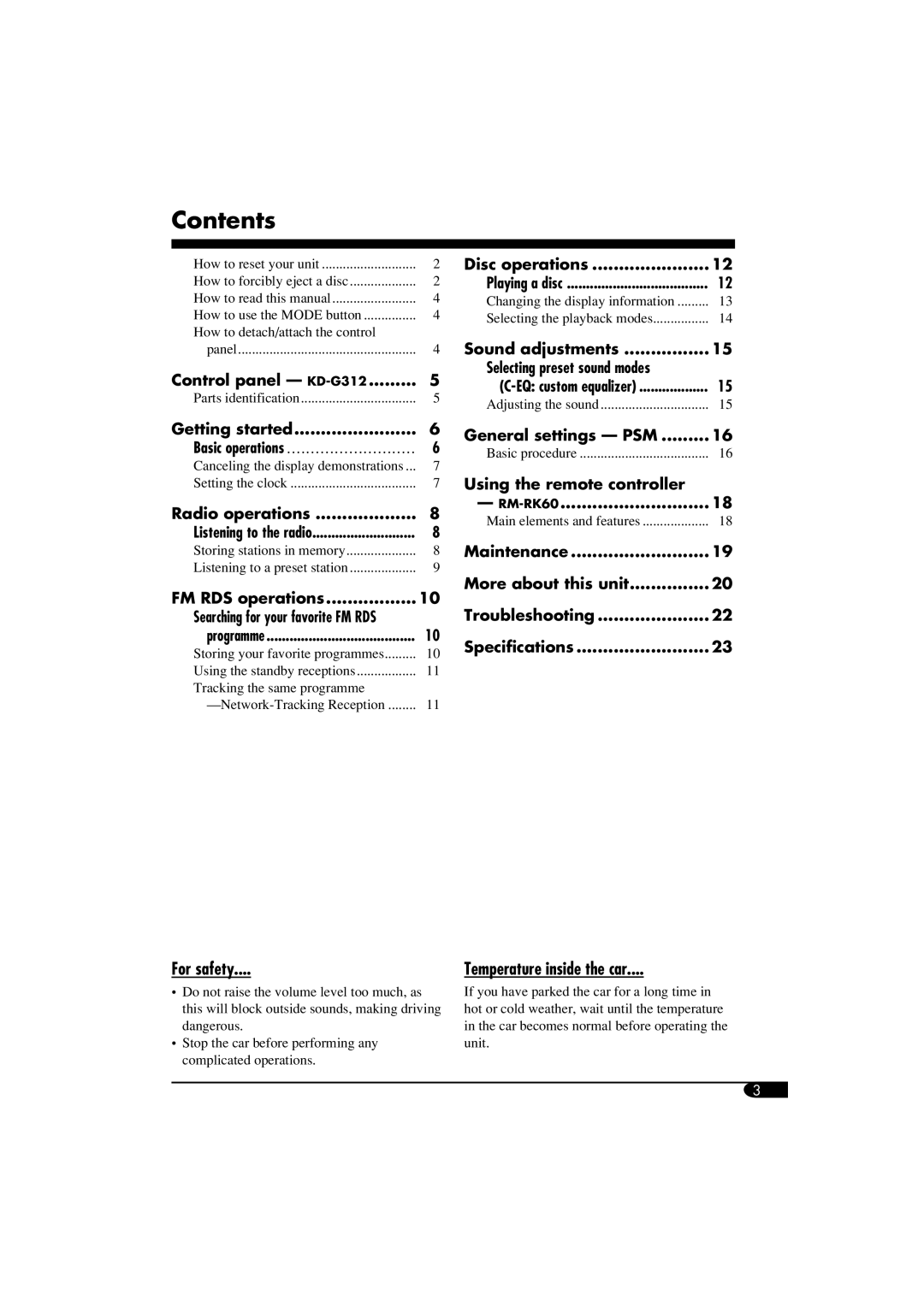 JVC GET0260-015A manual Contents 