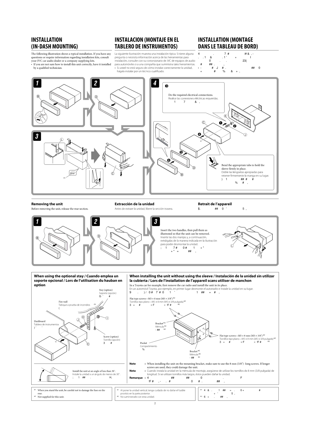 JVC GET0425-001A manual Installation 