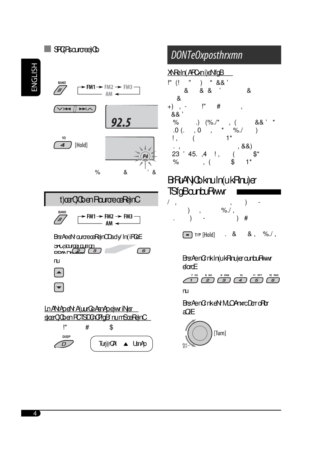 JVC GET0425-001A manual FM RDS operations 