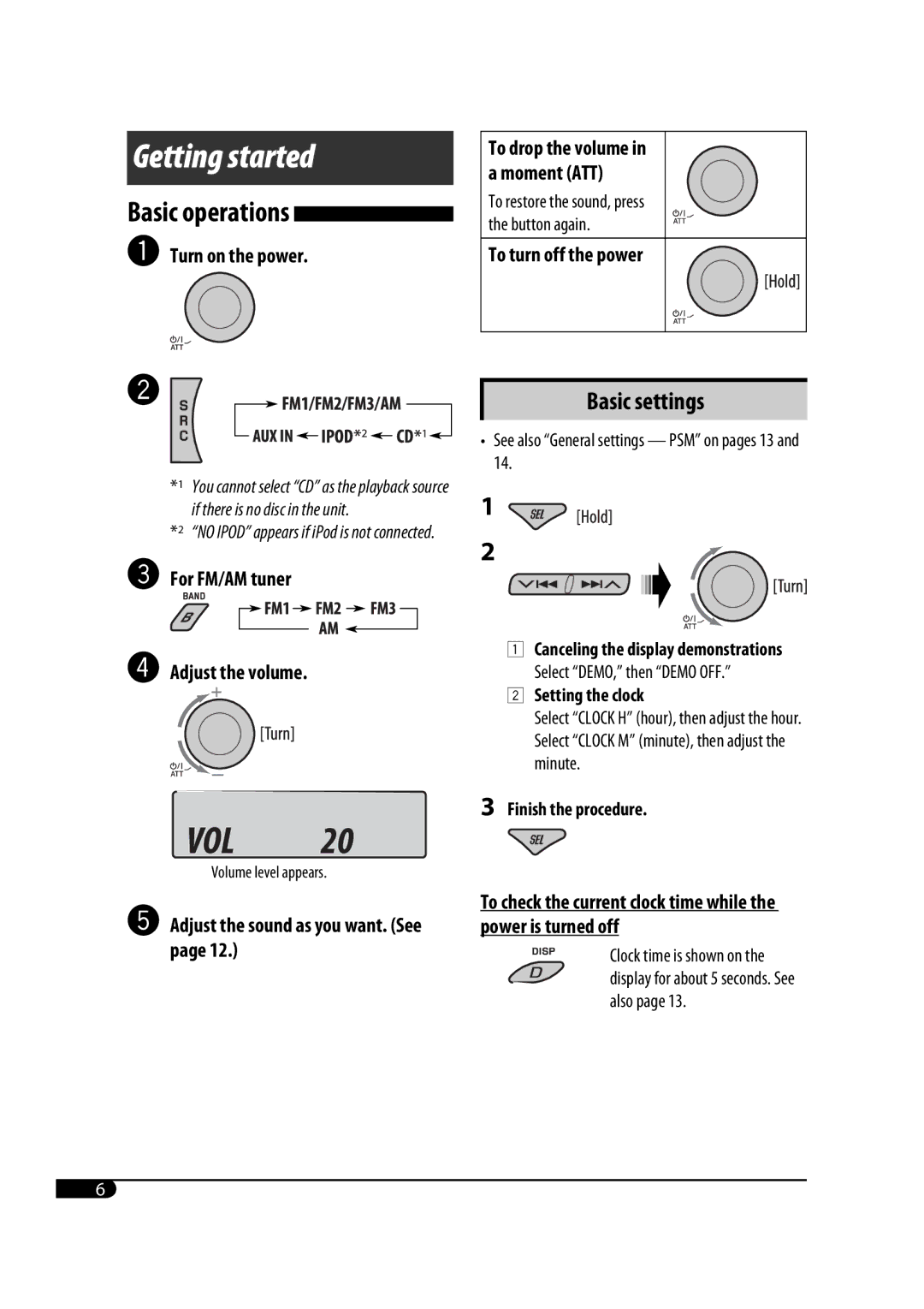 JVC GET0425-001A manual Getting started 