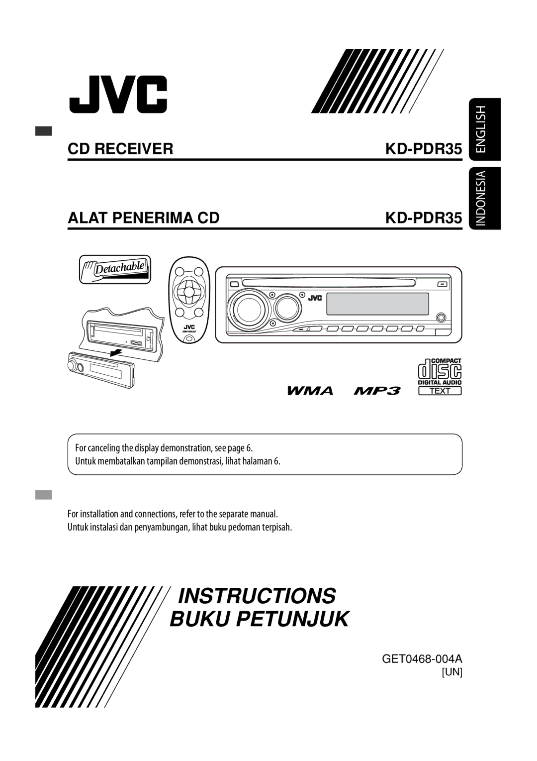 JVC GET0467-001A manual Instructions Buku Petunjuk 