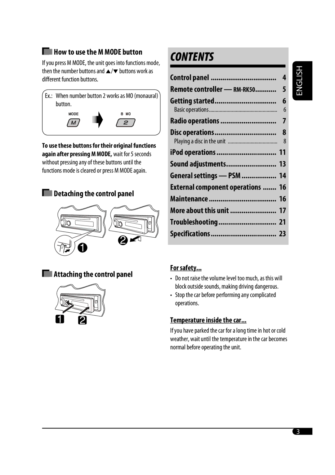 JVC GET0467-001A manual Contents 