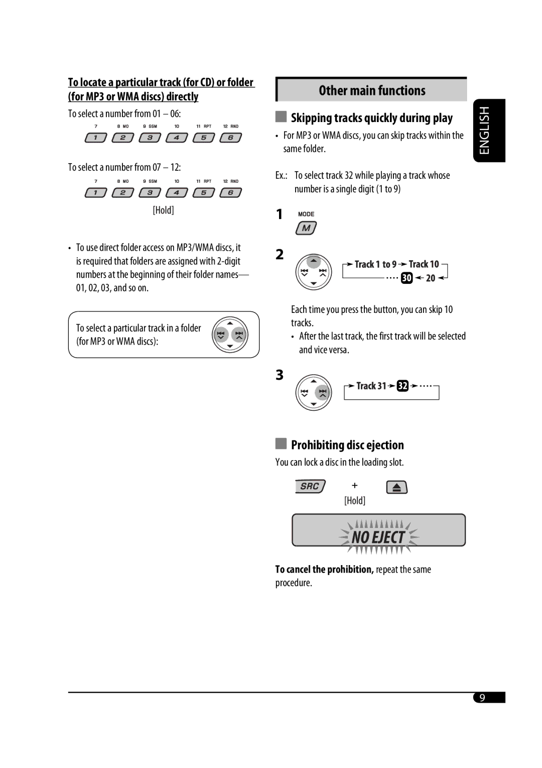 JVC GET0467-001A manual No Eject 