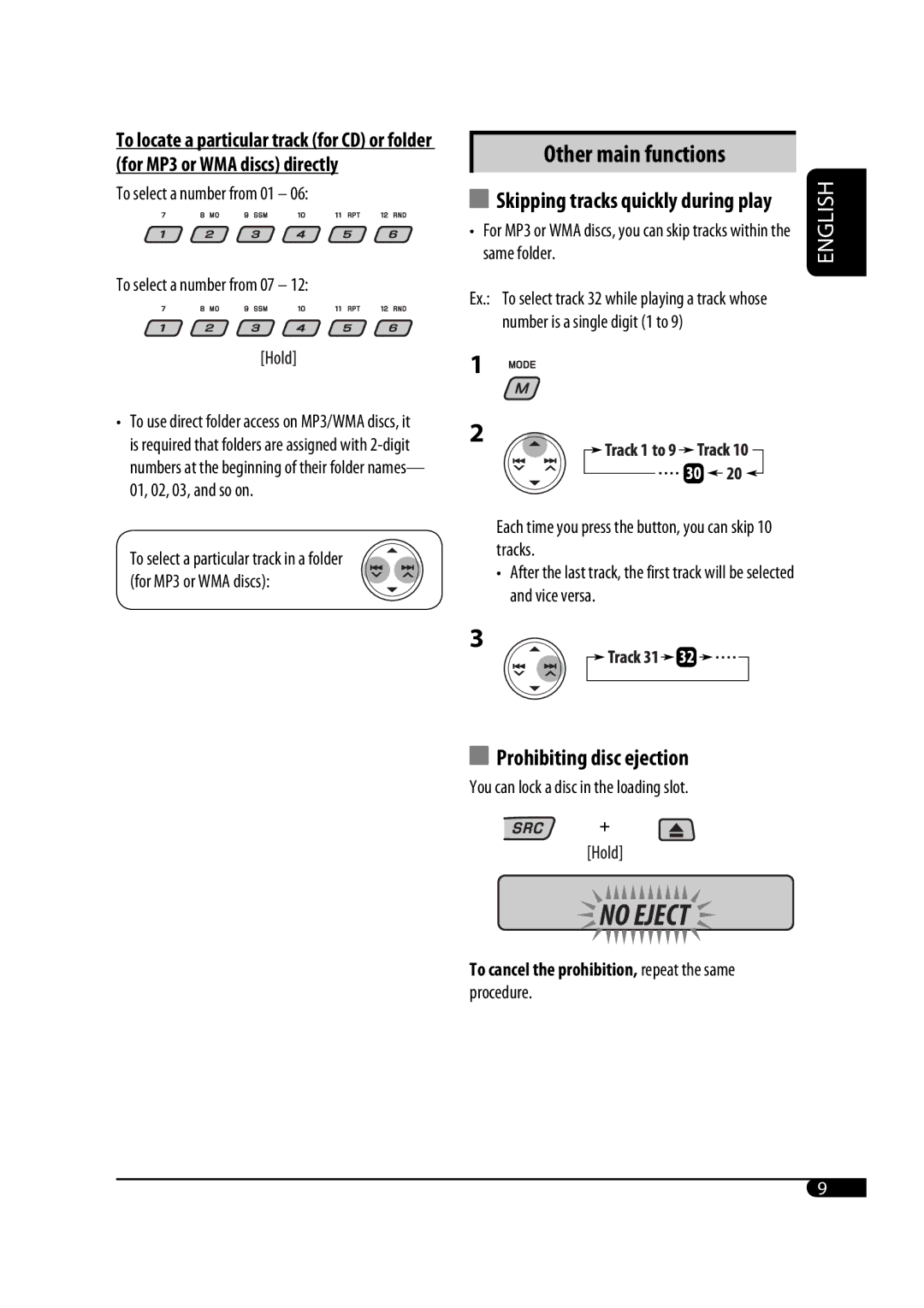 JVC GET0467-001A manual No Eject 