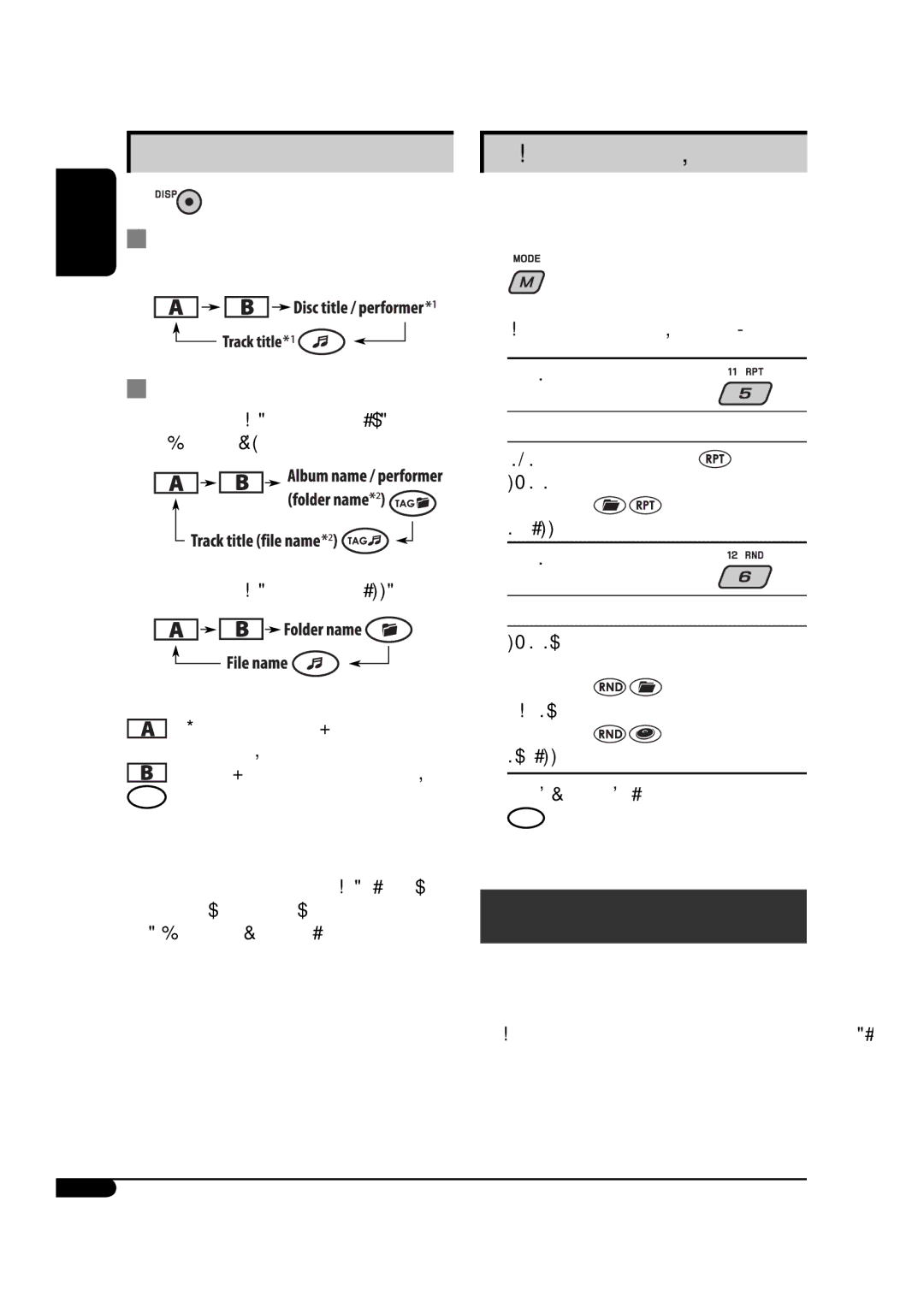 JVC GET0467-001A manual While playing an audio CD or a CD Text, Elapsed playing time with the current track number 