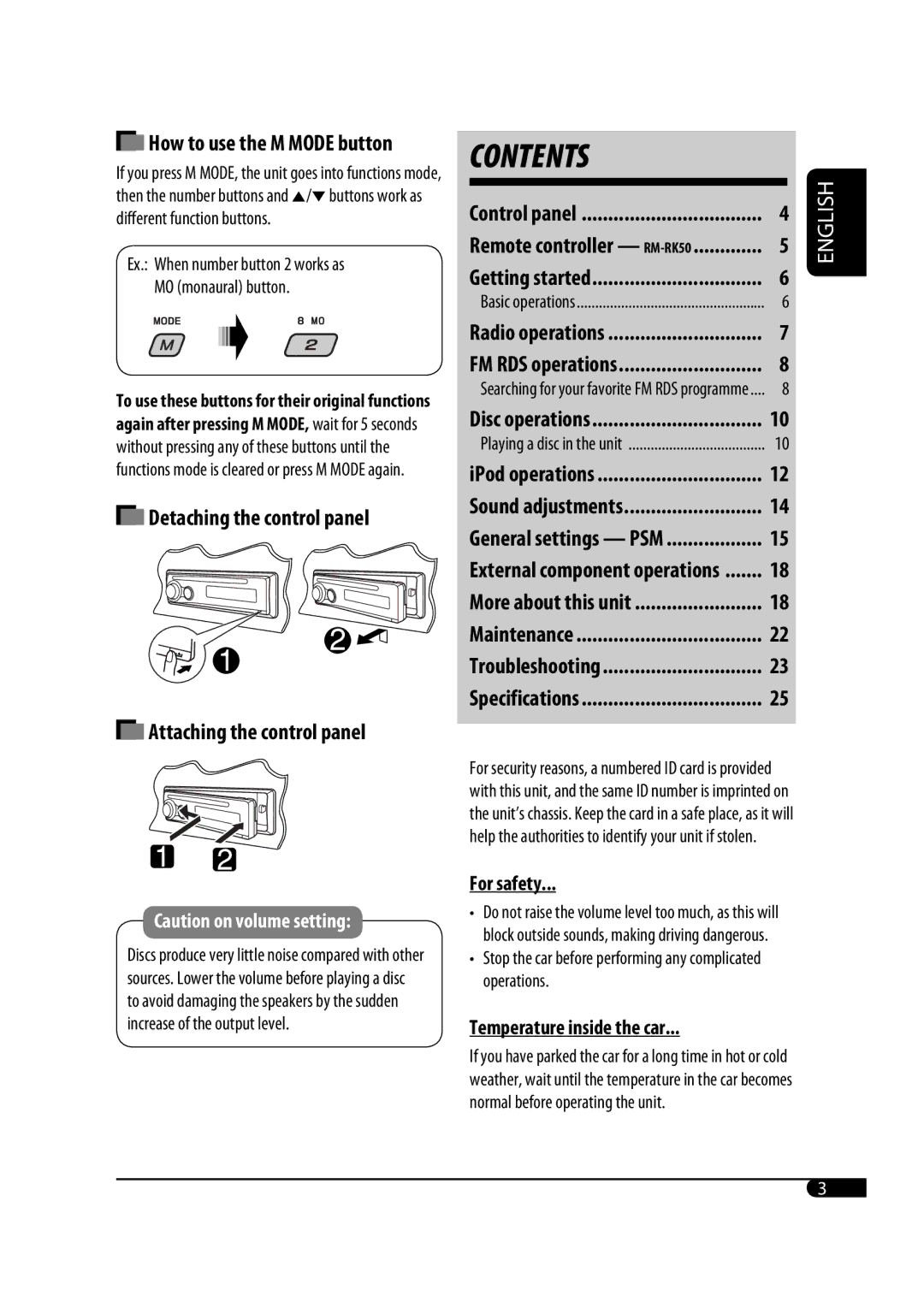 JVC GET0467-001A manual Contents 