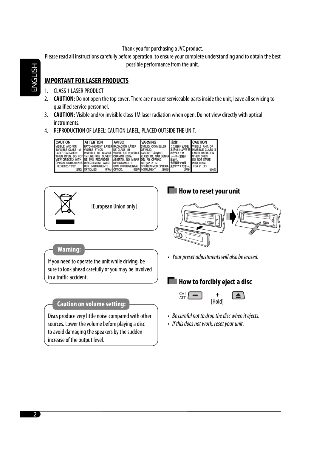 JVC GET0467-001A manual Increase of the output level 