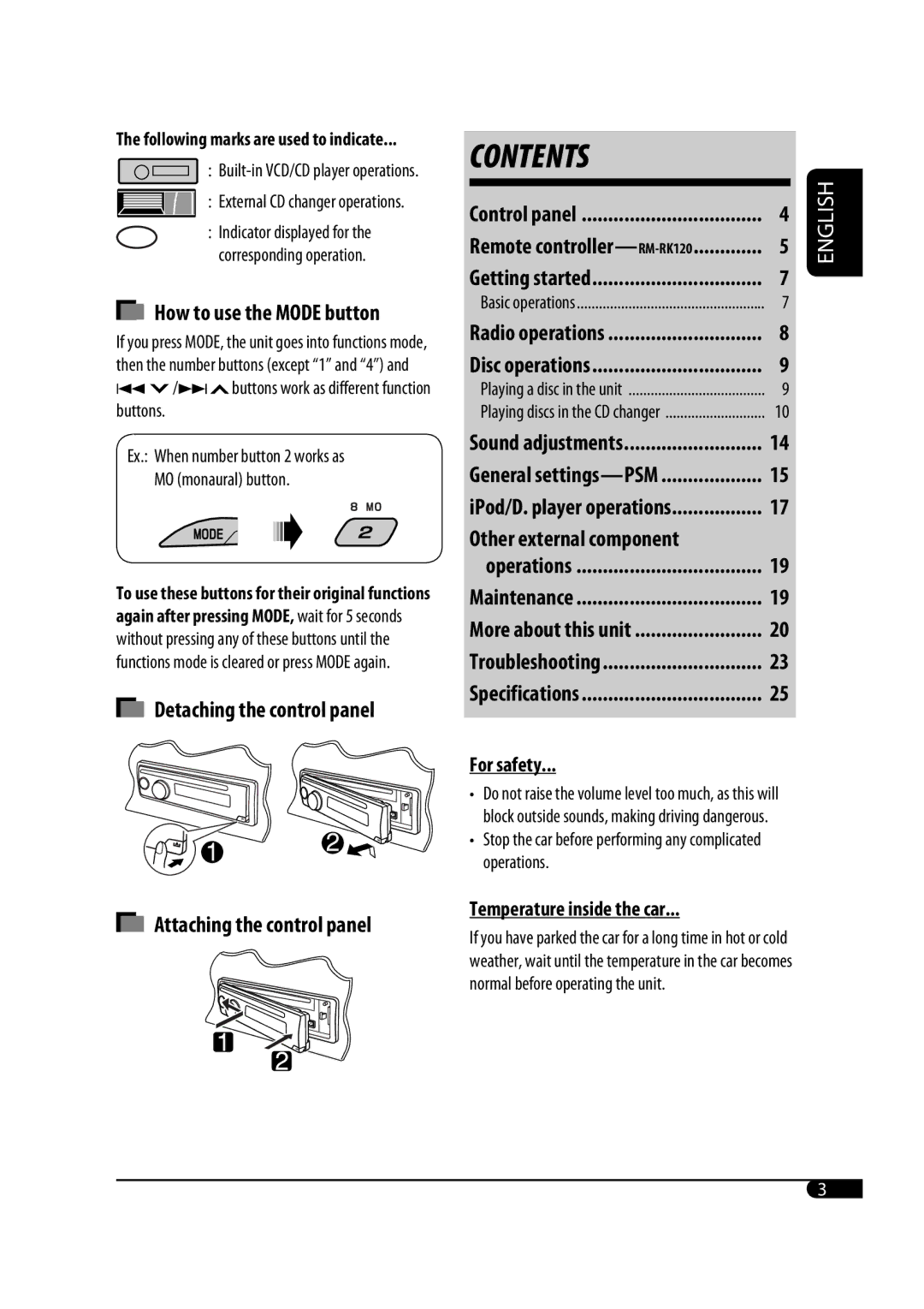 JVC GET0471-001A manual Contents 