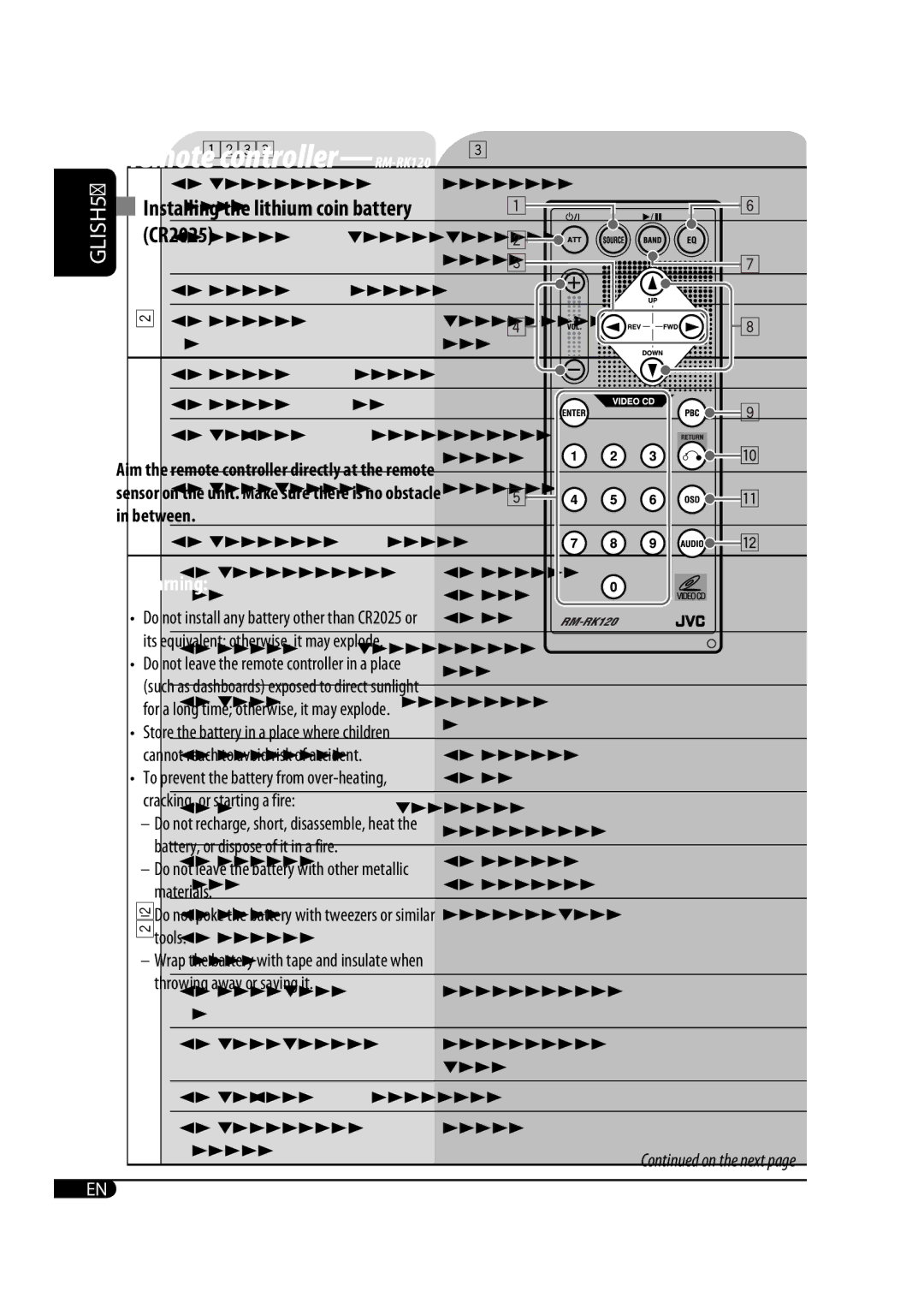 JVC GET0471-001A manual Have intended them to play 