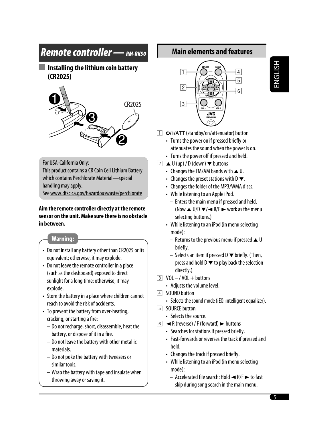 JVC GET0483-001A manual Selects an item if pressed D ∞briefly. Then 