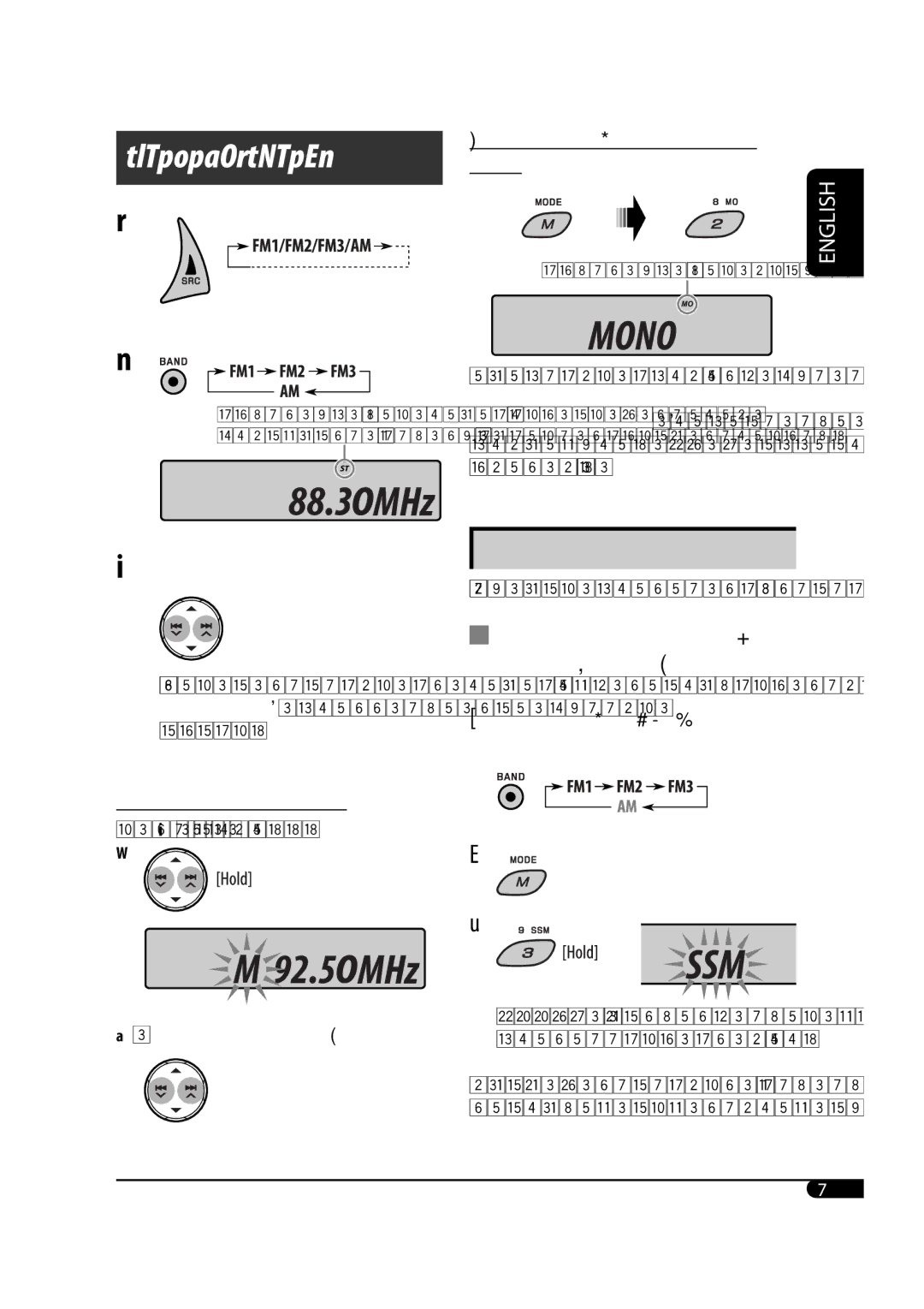 JVC GET0483-001A manual Radio operations 