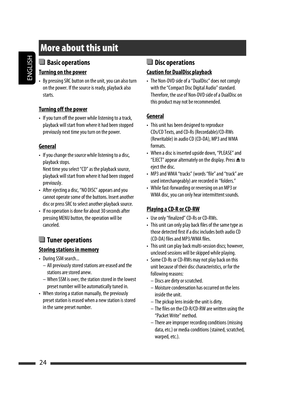 JVC GET0570-001A manual More about this unit 