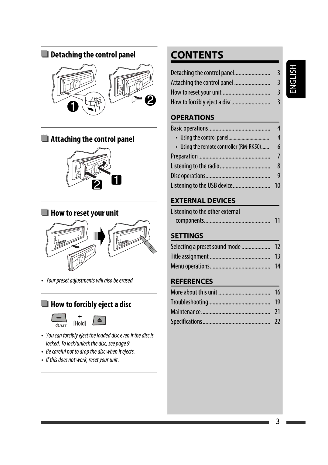 JVC GET0576-001A manual Contents 