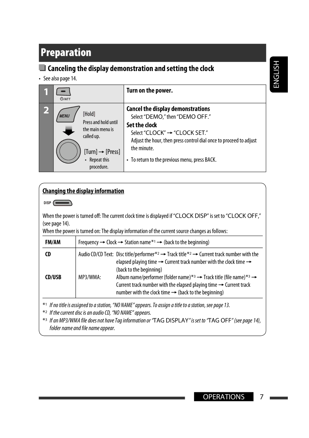 JVC GET0576-001A manual Preparation 