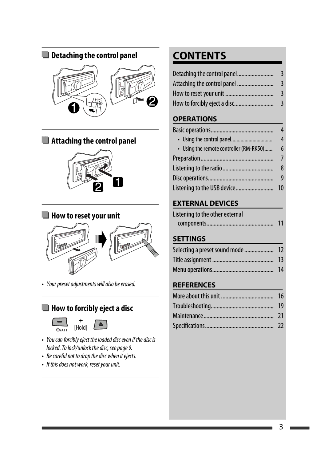 JVC GET0576-001A manual Contents 