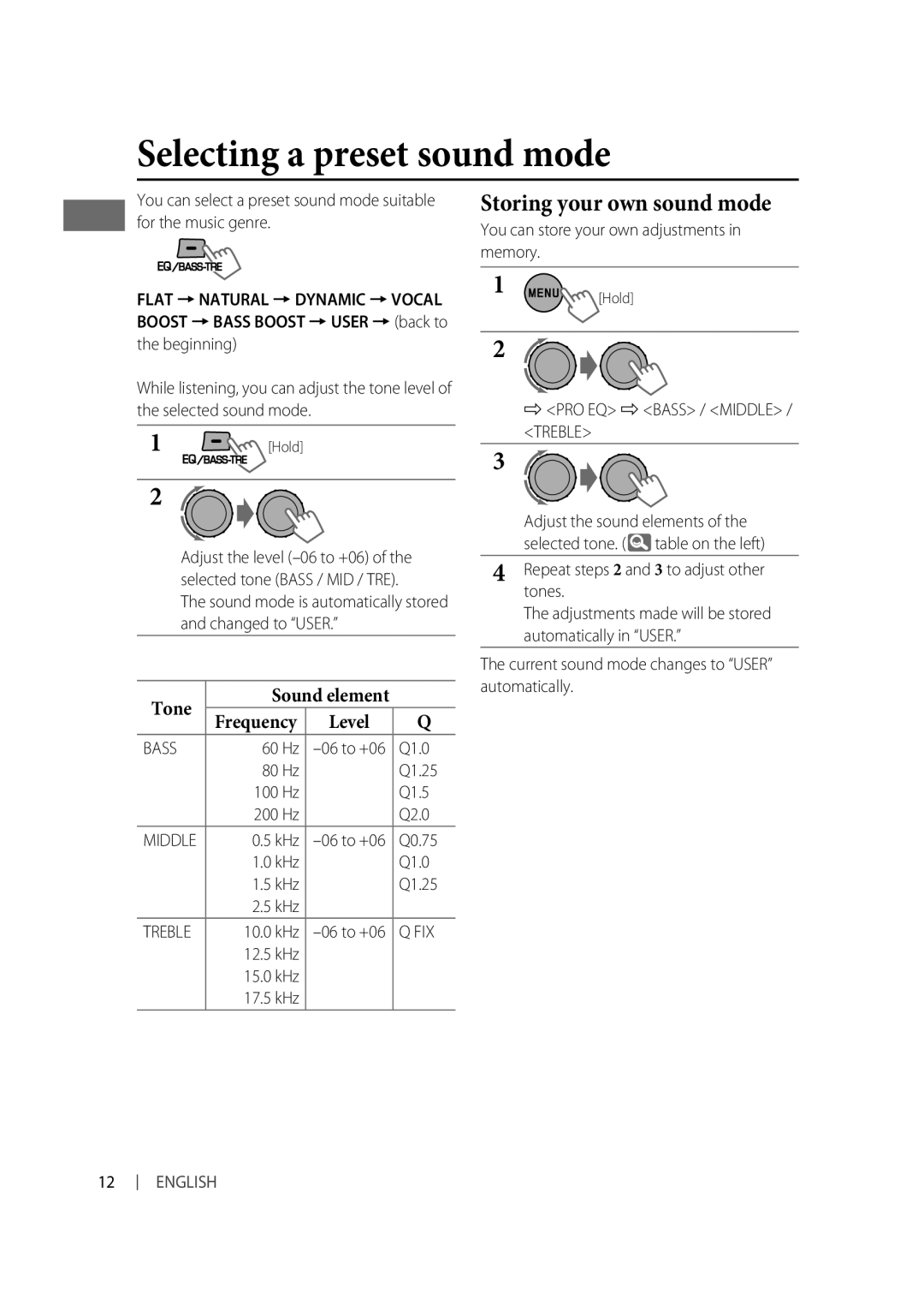 JVC GET0634-005A, GET0634-001A, GET0633-001A, KD-R514, KD-R516, KD-R515, GET0634-010A user service Selecting a preset sound mode 