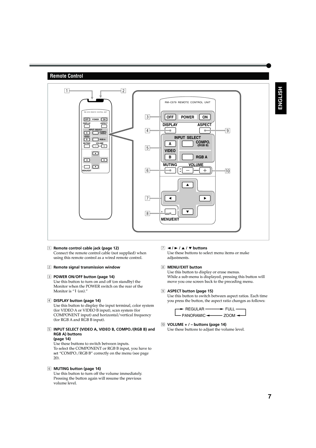 JVC GM X50U manual OFF Power 