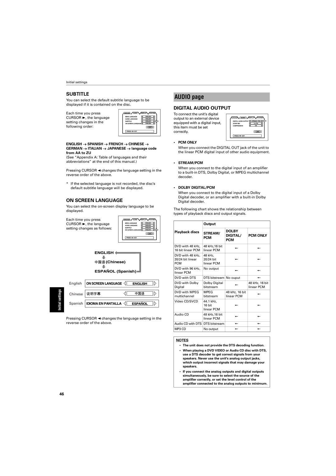 JVC GNT0013-014A manual Audio 