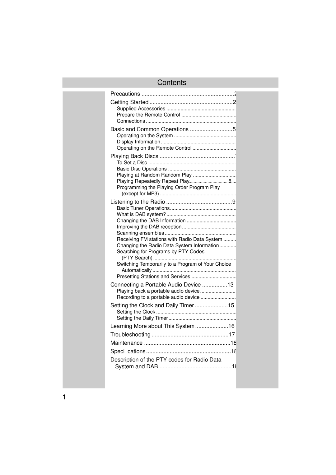 JVC GNT0065-025A manual Contents 