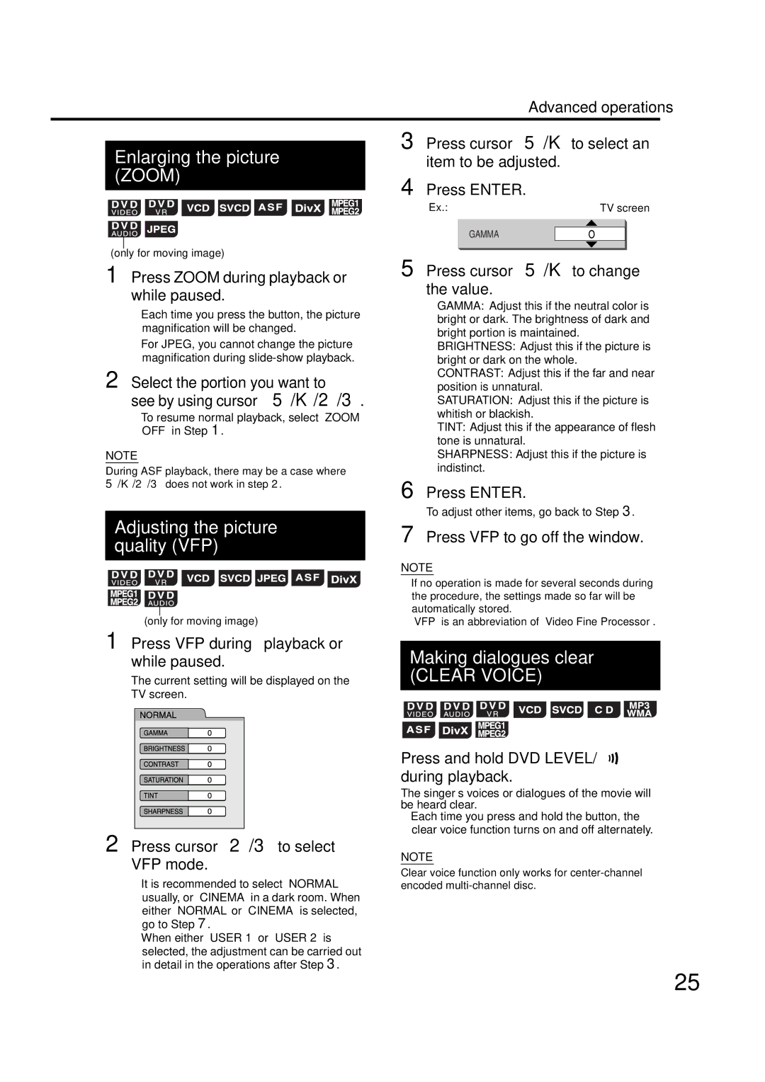 JVC GNT0066-001A manual Clear Voice 