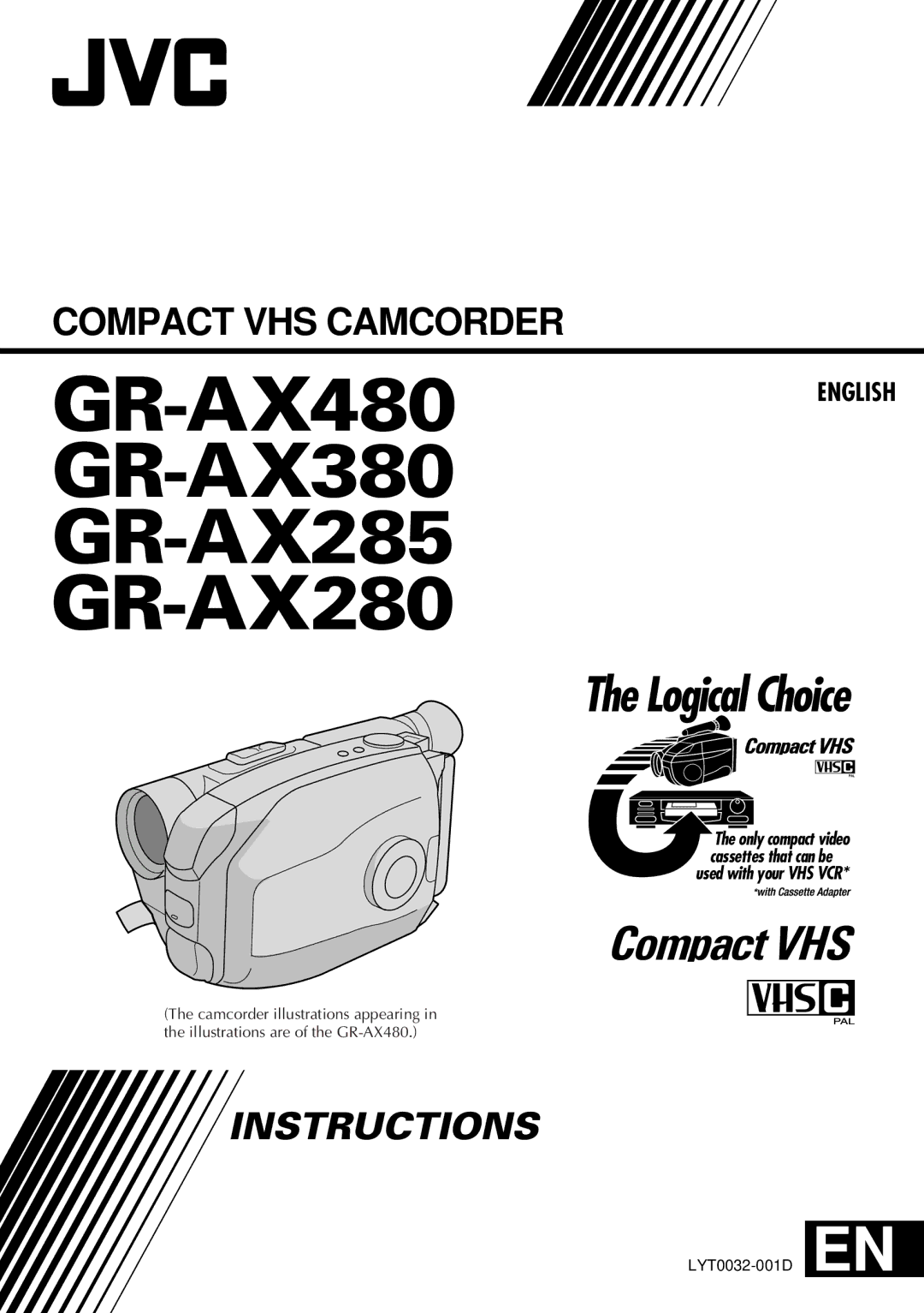 JVC manual GR-AX480 GR-AX380 GR-AX285 GR-AX280 